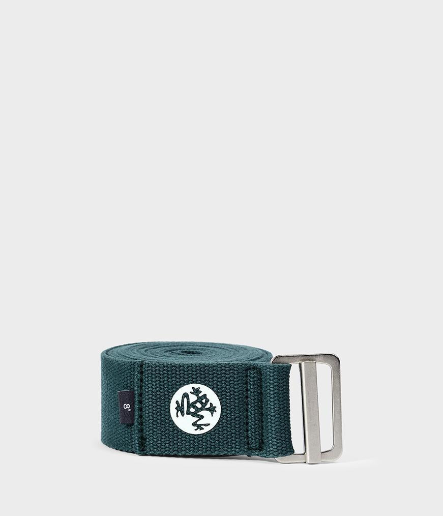 Manduka Align Yoga Strap - Deep Sea - coiled | Manduka NZ