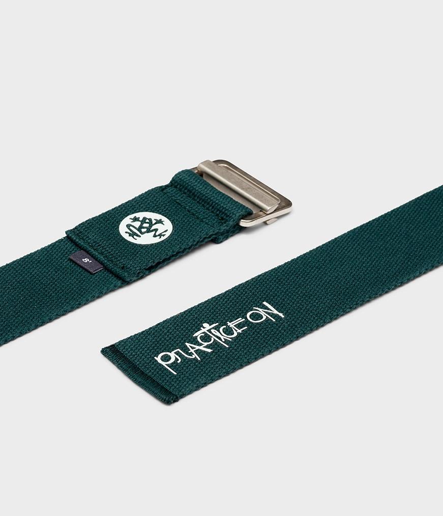 Manduka Align Yoga Strap - Deep Sea - buckle detail | Manduka NZ