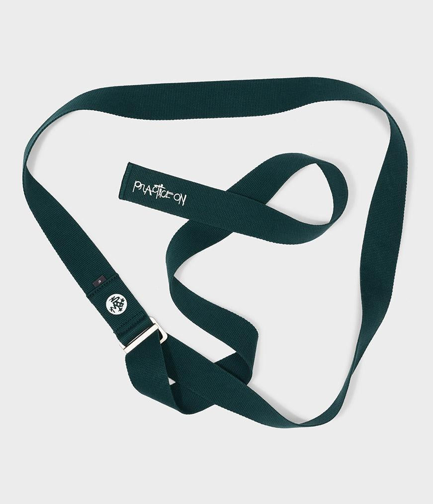 Manduka Align Yoga Strap - Deep Sea - uncoiled | Manduka NZ