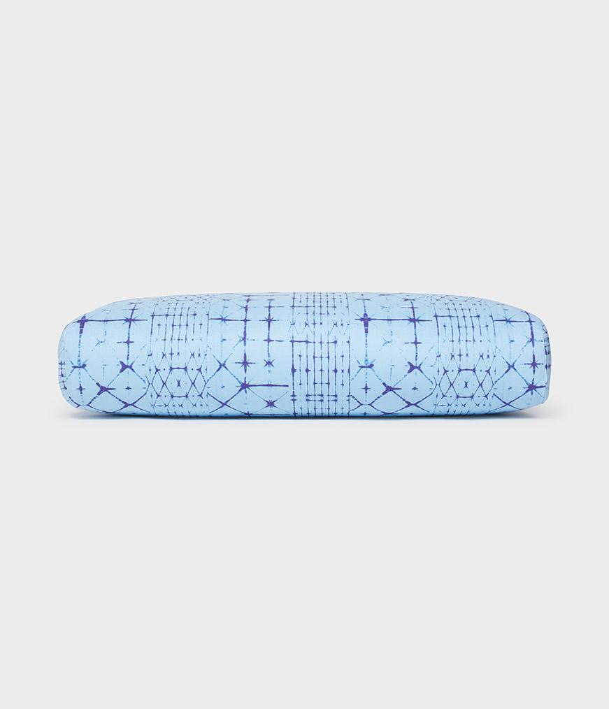 Manduka Enlight Rectangular Bolster - Star Dye Clear Blue - horizontal | Manduka NZ