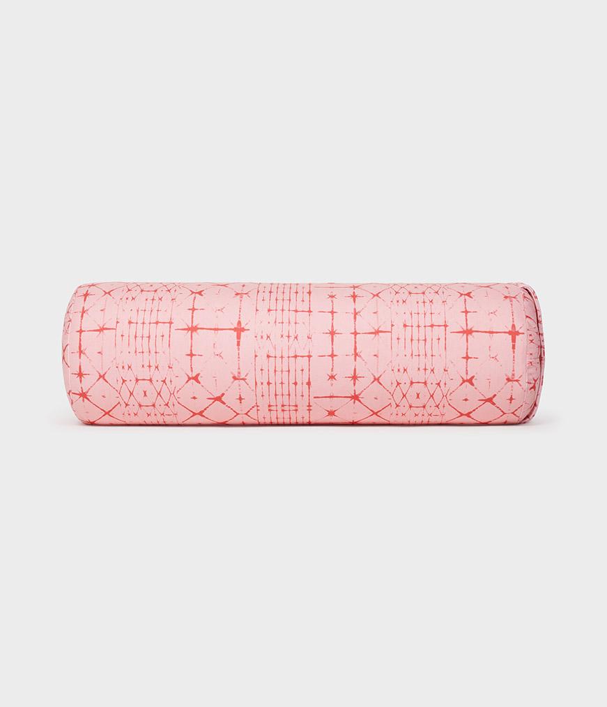 Manduka Enlight Round Bolster - Star Dye Coral - horizintal | Manduka NZ