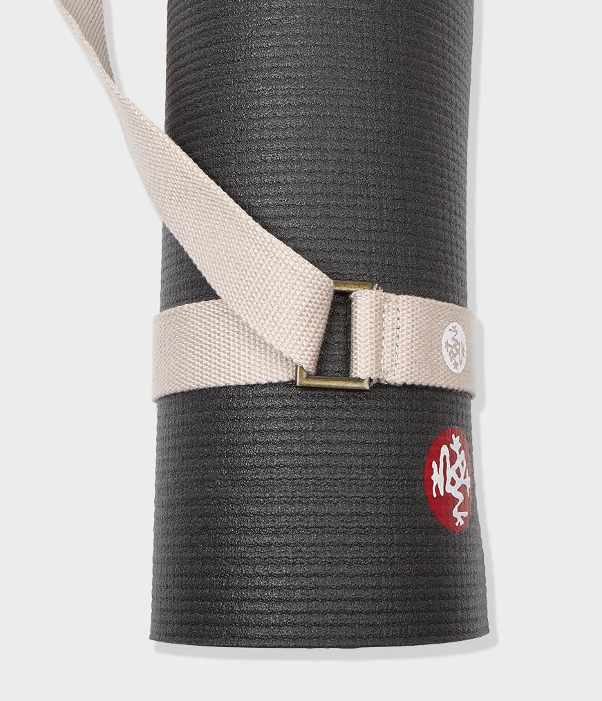 Manduka Commuter Mat Carrier - Morganite - close-up of one loop around one end of a yoga mat | Manduka NZ