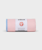 Manduka eQua Hand Towel - Coral - rolled | Manduka NZ