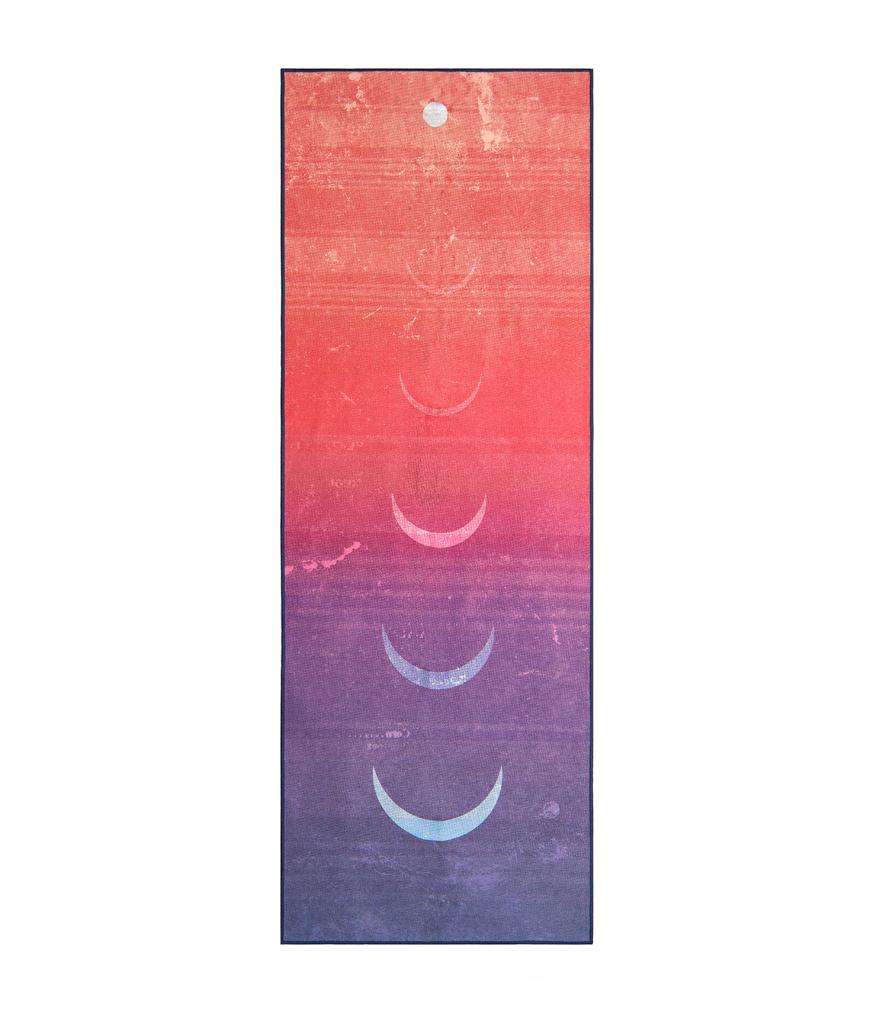Manduka Yogitoes Mat Towel - Gradient Moon - lying flat | Manduka NZ