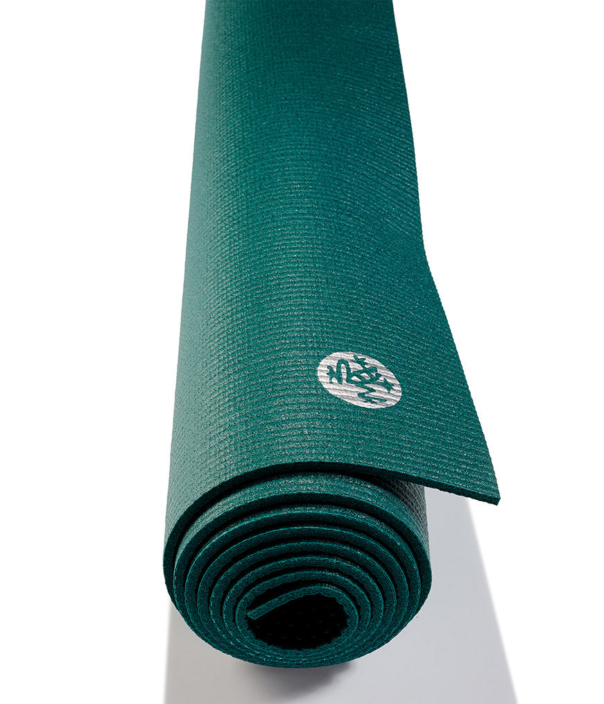 Manduka PROLite 5mm - Dark Deep Sea - rolled end on | Manduka NZ