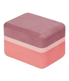 Manduka Recycled Foam Mini Block - Clay - horizontal 45 degree angle | Manduka NZ