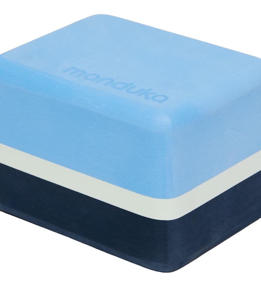 Manduka Recycled Foam Mini Block - Surf - close up | Manduka NZ