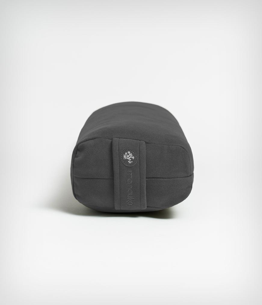 Manduka Enlight Lean Bolster - Thunder - side on + handle | Manduka NZ