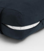 Manduka Enlight Rectangular Bolster - Midnight - exposed filling | Manduka NZ
