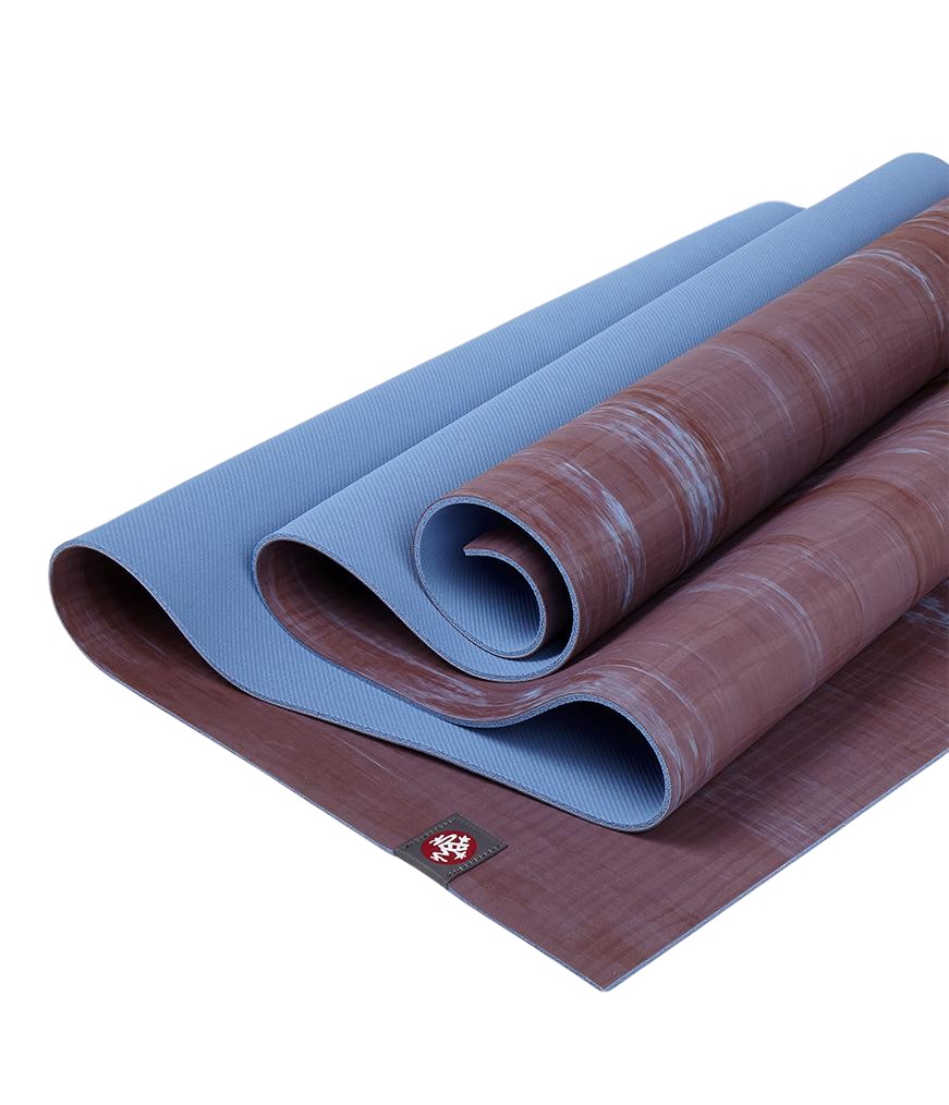 Manduka eKOLite 4mm Yoga Mat - Root Marbled - folded | Manduka NZ