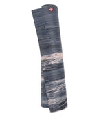 Manduka eKOLite 4mm Yoga Mat - Coral Marbled - rolled vertical | Manduka NZ