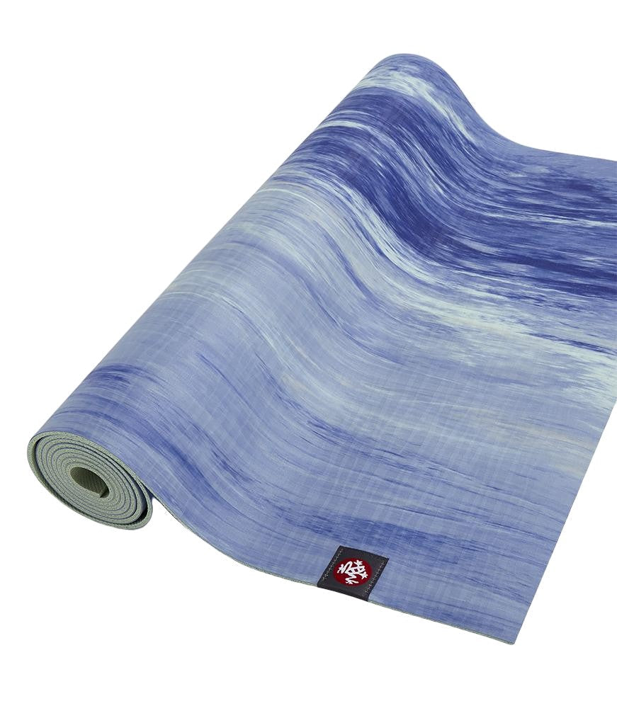 Manduka eKOLite 4mm Yoga Mat - Surf Marbled - part rolled | Manduka NZ