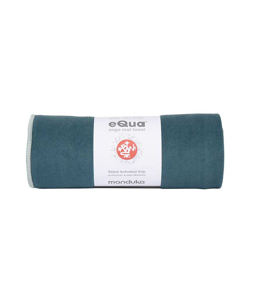 Manduka eQua Mat Towel - Sage - rolled | Manduka NZ