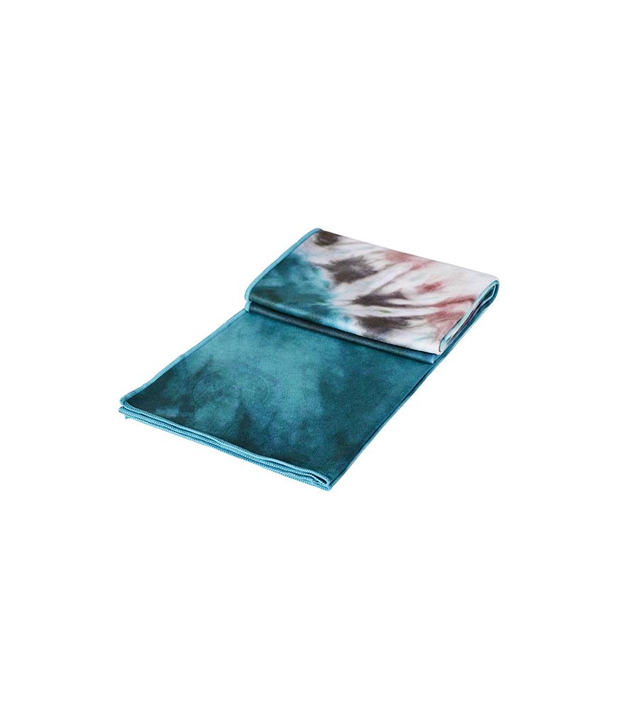 Manduka eQua Mat Towel - Eclipse Dye Caribbean - folded | Manduka NZ