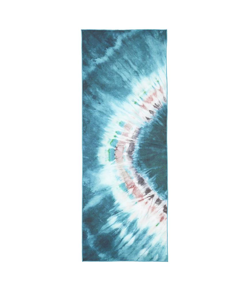 Manduka eQua Mat Towel - Eclipse Dye Caribbean - unrolled | Manduka NZ