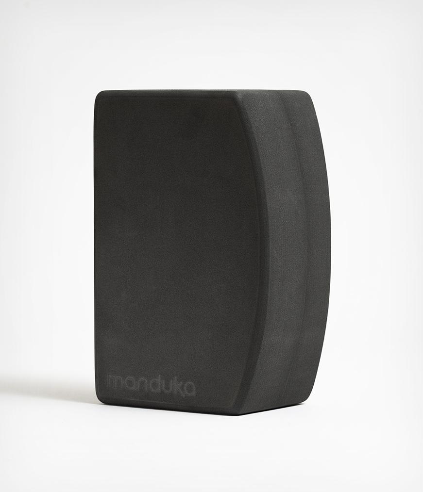 Manduka unBLOK Recycled Foam Block - Thunder - standing vertically | Manduka NZ