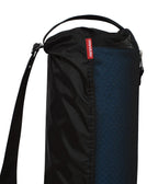Manduka Breathe Easy Yoga Mat Bag - Black - Vertical - top section with strap | Manduka NZ