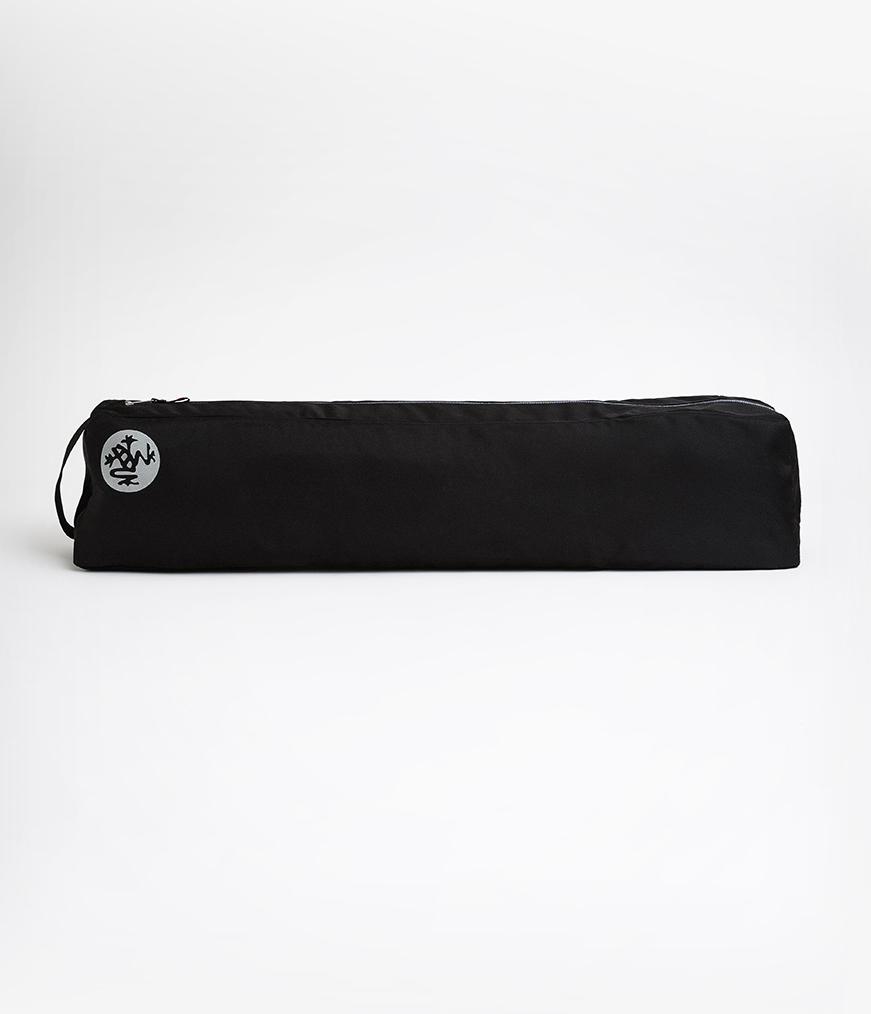 Manduka Go Light 3.0 Mat Carrier - Black - filled, on side, horizontal | Manduka NZ 