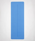 Manduka Begin Mat 5mm Yoga Mat - Light Blue - lying flat | Manduka NZ