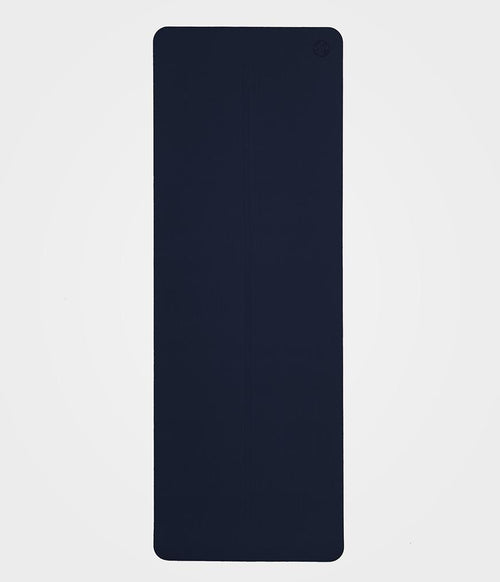 Manduka Begin Mat 5mm Yoga Mat - Navy - lying flat | Manduka NZ