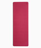 Manduka Begin Mat 5mm Yoga Mat - Dark Pink - lying flat | Manduka NZ