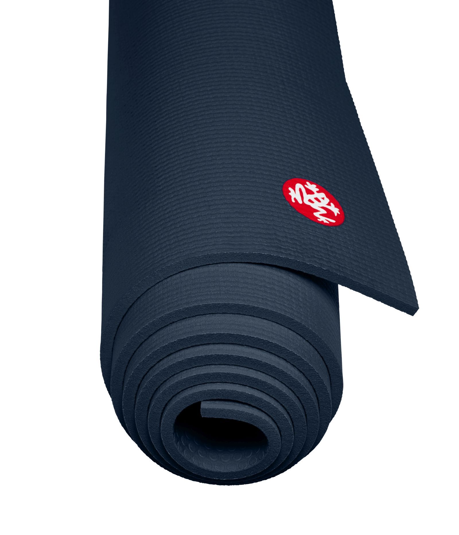 Manduka PRO 6mm Yoga Mat - Midnight - rolled end on | Manduka NZ
