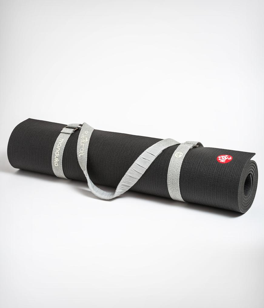 Manduka Commuter Mat Carrier - Heather Grey Bliss - around a yoga mat | Manduka NZ
