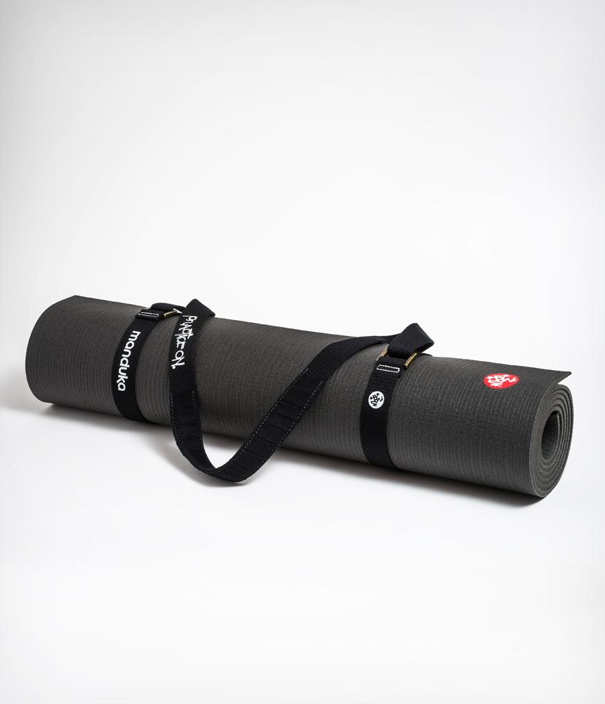 Manduka Commuter Mat Carrier - Black - around a yoga mat | Manduka NZ
