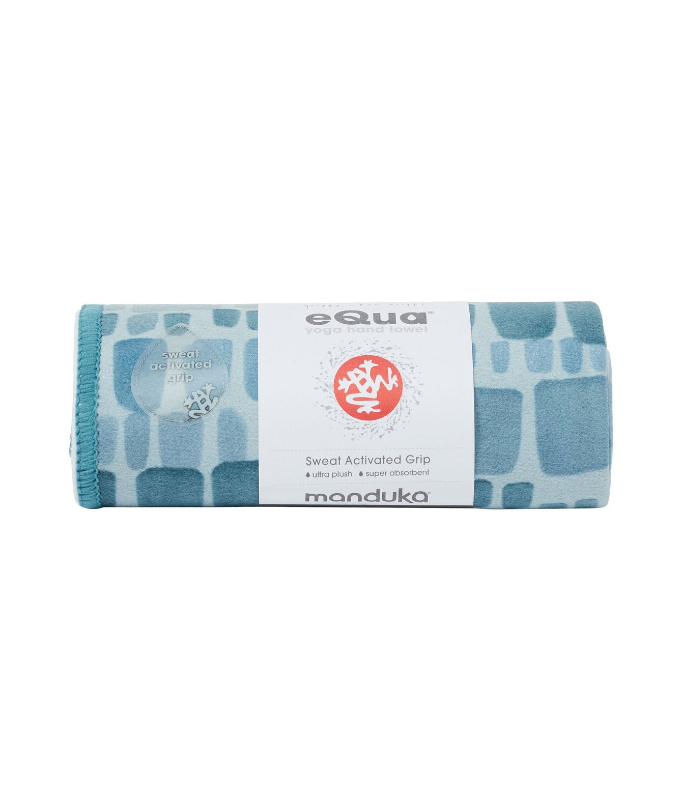 Manduka eQua Hand Towel - Hand Dye Patina Squares - rolled | Manduka NZ