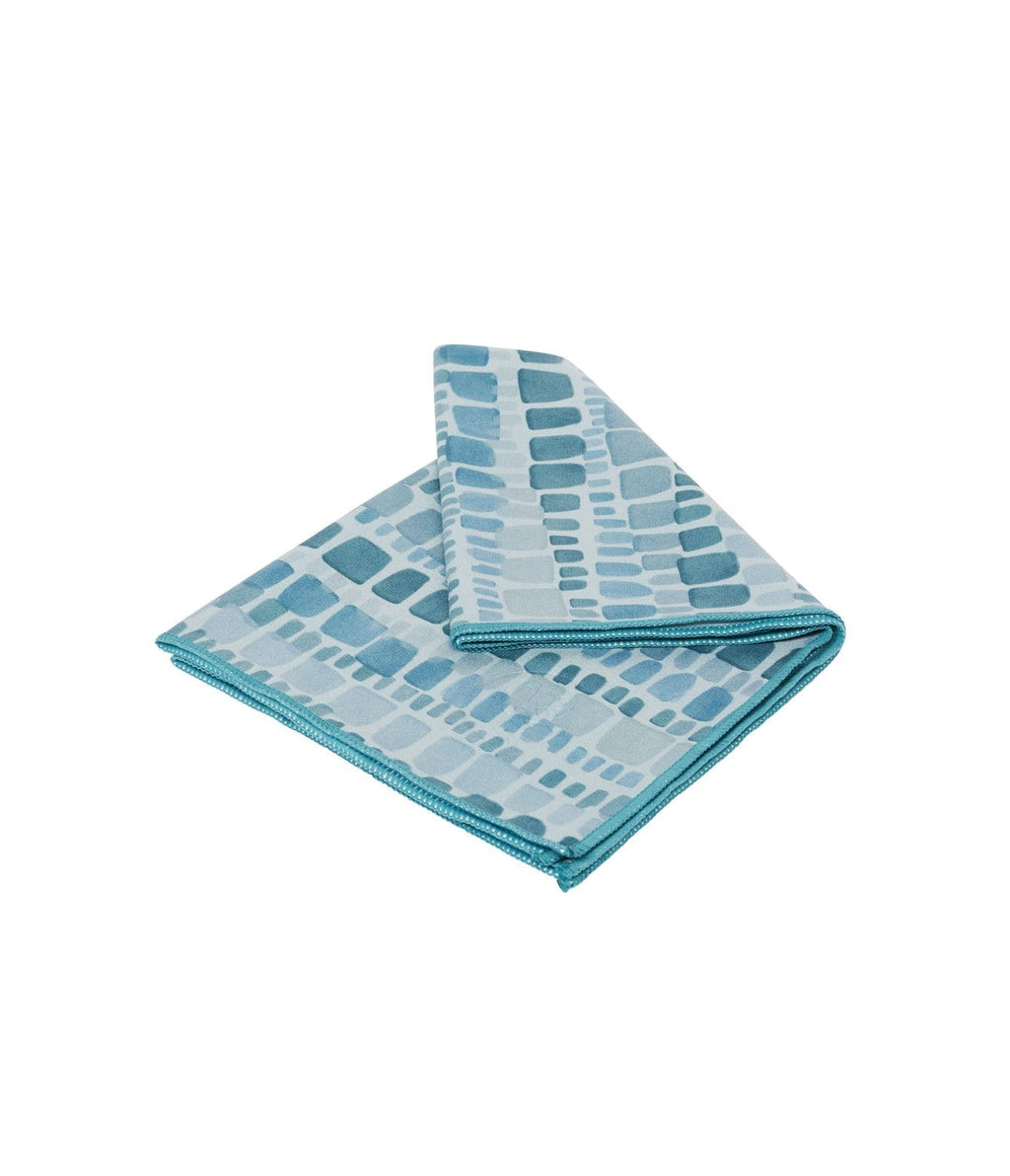 Manduka eQua Hand Towel - Hand Dye Patina Squares - folded | Manduka NZ