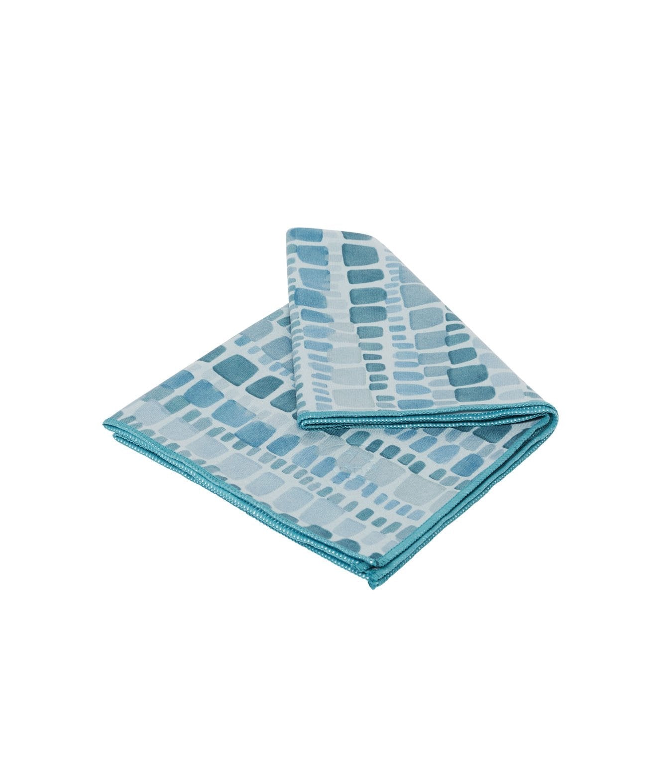 Manduka eQua Hand Towel - Hand Dye Patina Squares - folded | Manduka NZ