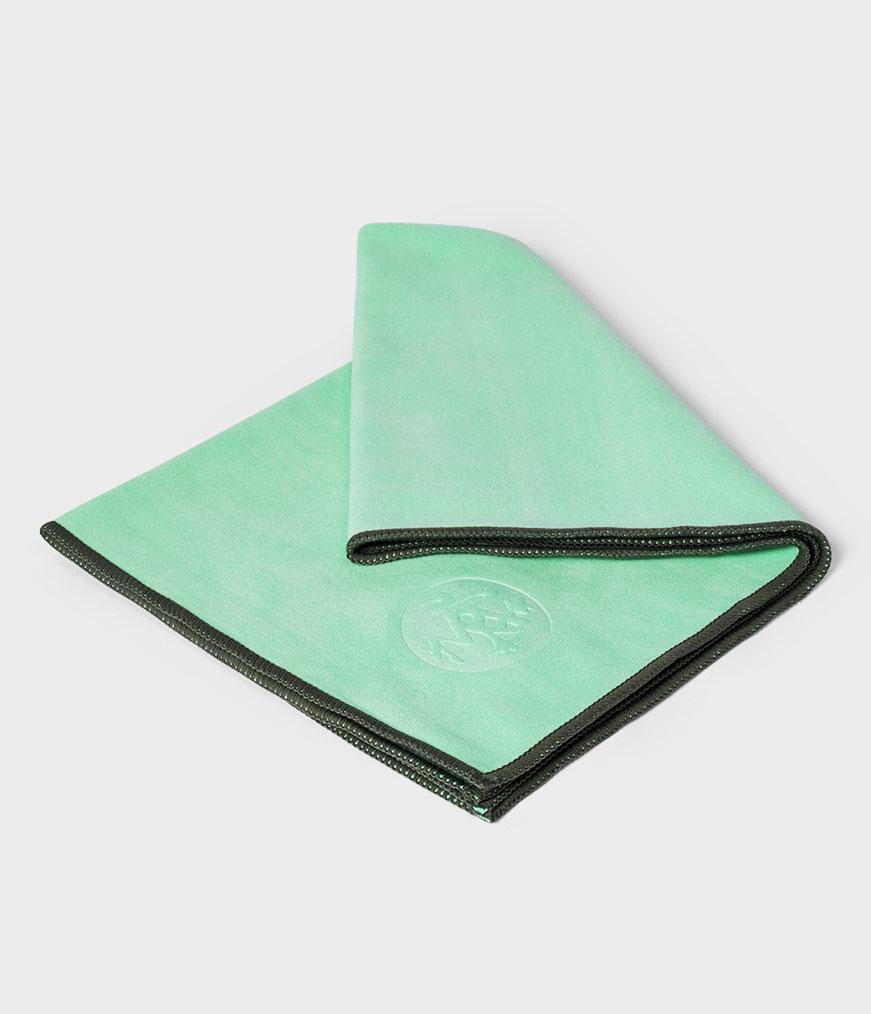 Manduka eQua Hand Towel - Green Ash - folded | Manduka NZ