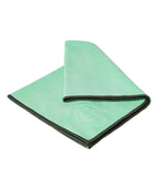 Manduka eQua Mat Towel - Green Ash - folded | Manduka NZ