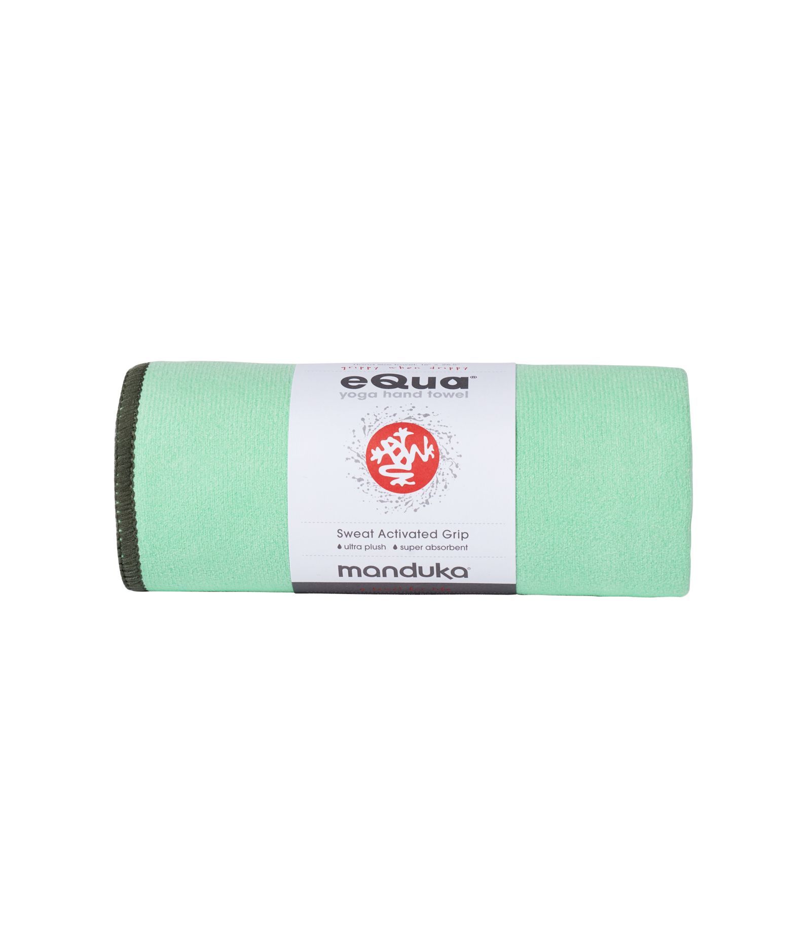 Manduka eQua Mat Towel - Green Ash - rolled | Manduka NZ