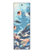 Manduka Yogitoes Mat Towel - Underwater Blur - lying flat | Manduka NZ