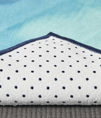 Manduka Yogitoes Mat Towel - Underwater Blur - corner folded over showing underside | Manduka NZ