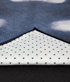 Manduka Yogitoes Mat Towel - Tie Dye Splash - folded over showing underside | Manduka NZ