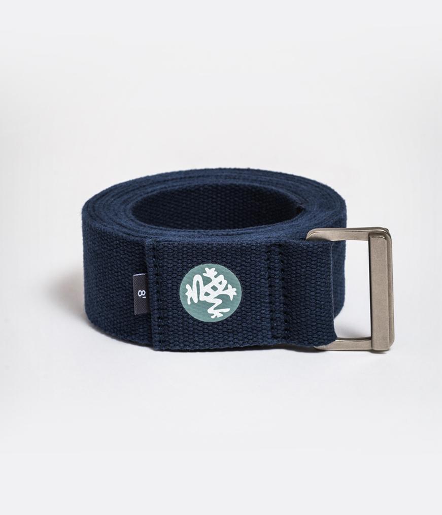 Manduka Align Yoga Strap - Midnight - coiled | Manduka NZ