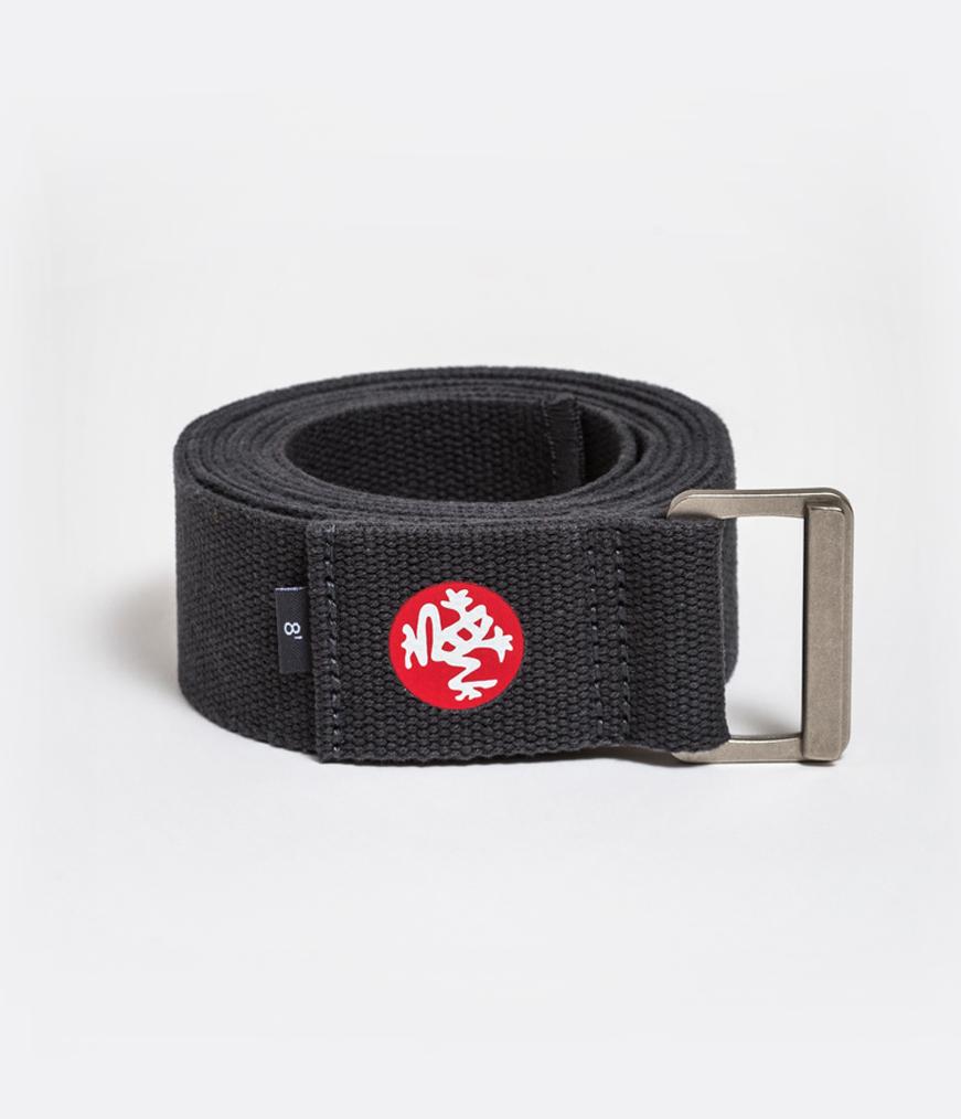 Manduka Align Yoga Strap - Thunder - coiled | Manduka NZ