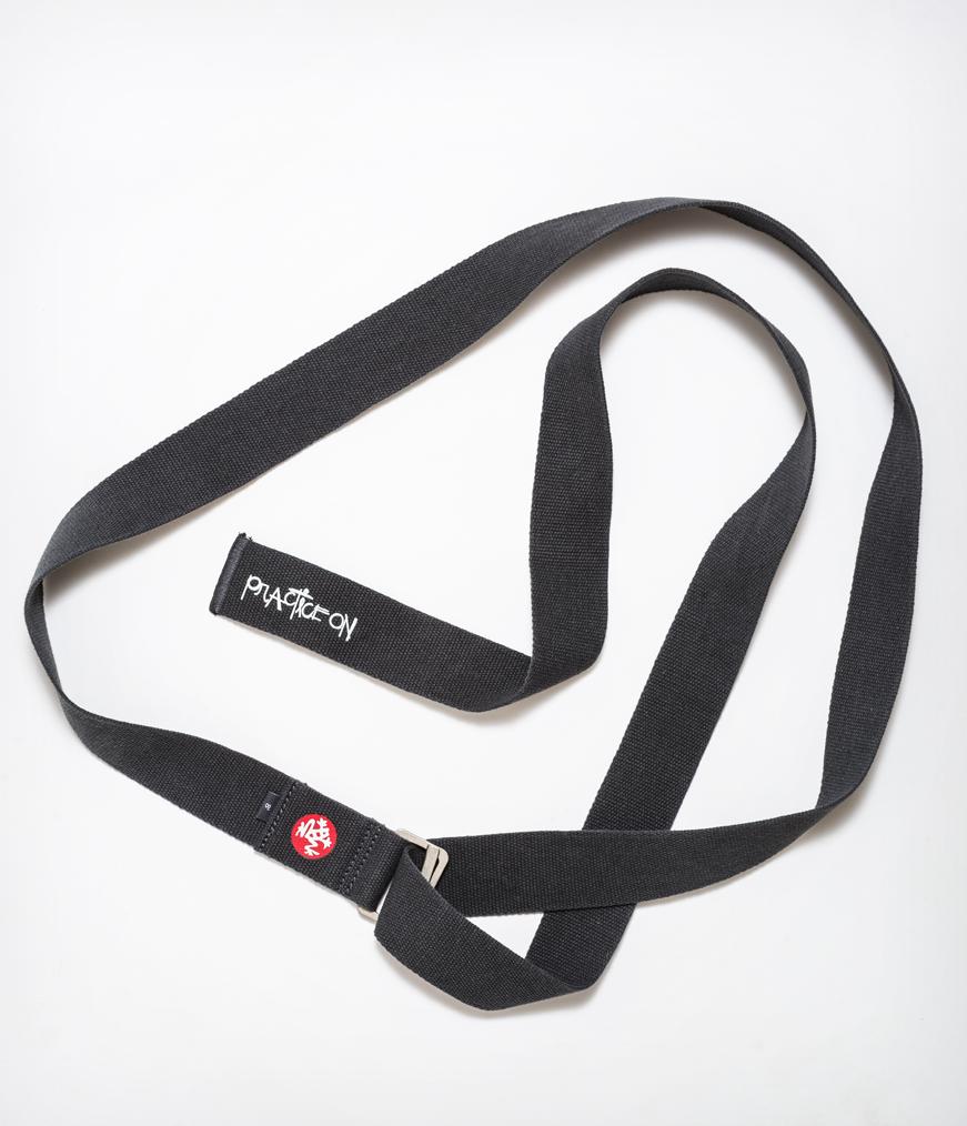 Manduka Align Yoga Strap - Thunder - uncoiled | Manduka NZ
