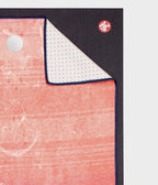 Manduka Yogitoes Mat Towel - Gradient Moon - lying flat, corner folded over | Manduka NZ