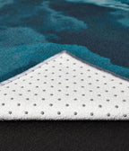 Manduka Yogitoes Mat Towel - Lunar - corner folded over showing underside | Manduka NZ